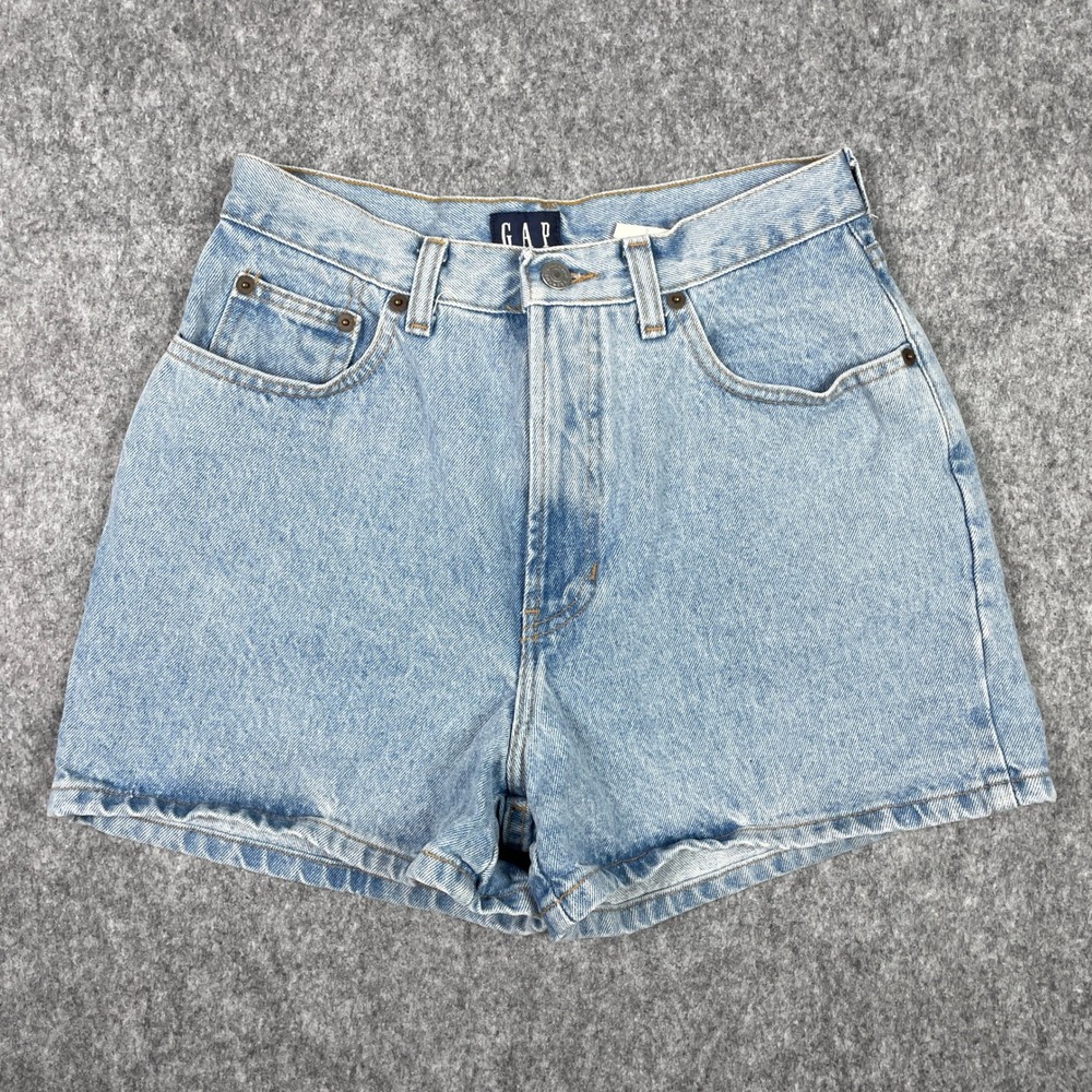 Vintage Gap Denim Shorts Womens 8 (Fits 26) Blue Stone Wash 90s‎ Made In USA